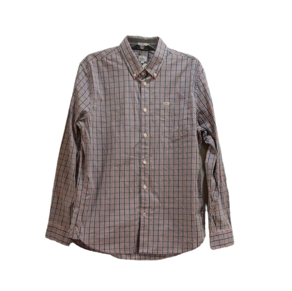 Pepe Jeans Blue Red White Plaid Long Sleeve Casual Button Down Shirt Size L NWT